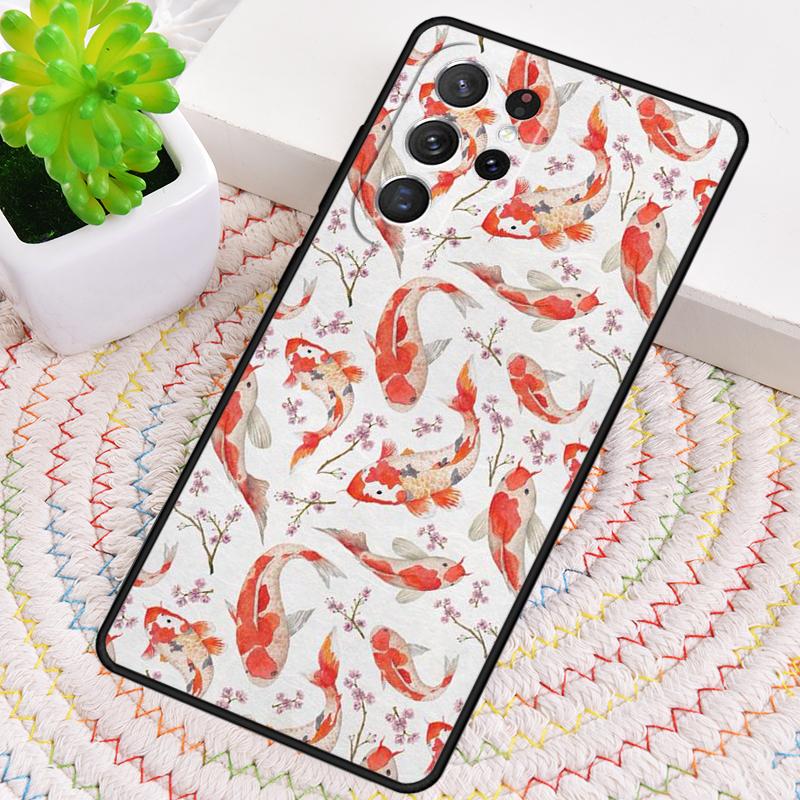 Japanisches Koi Silikon Handyhülle Für Samsung Galaxy note 10 pro S26 S25 S24 S23 S22 S21 Plus S25Ultra Capa Cover