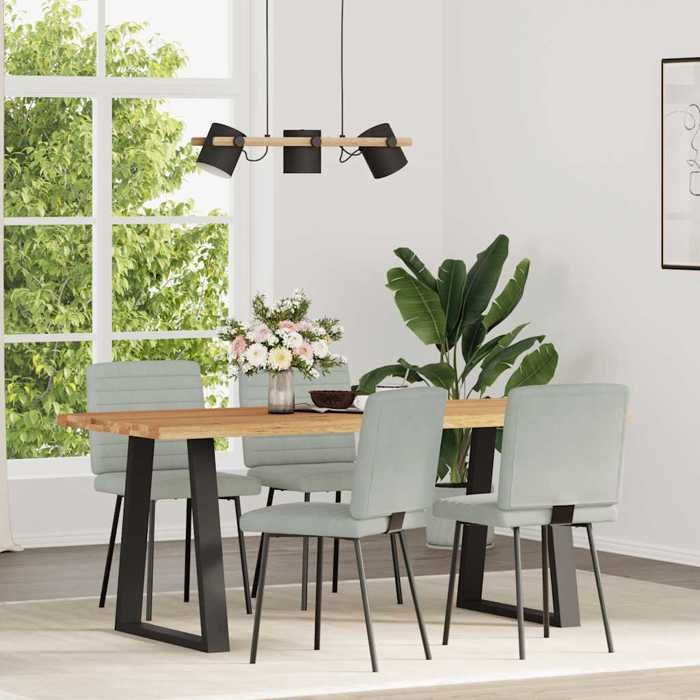 VidaXL Dining Chairs Set of 4 Light Grey Velvet, Chair, Living Room Chair, Accent Chair, Kitchen Chair, Seat of 3315256