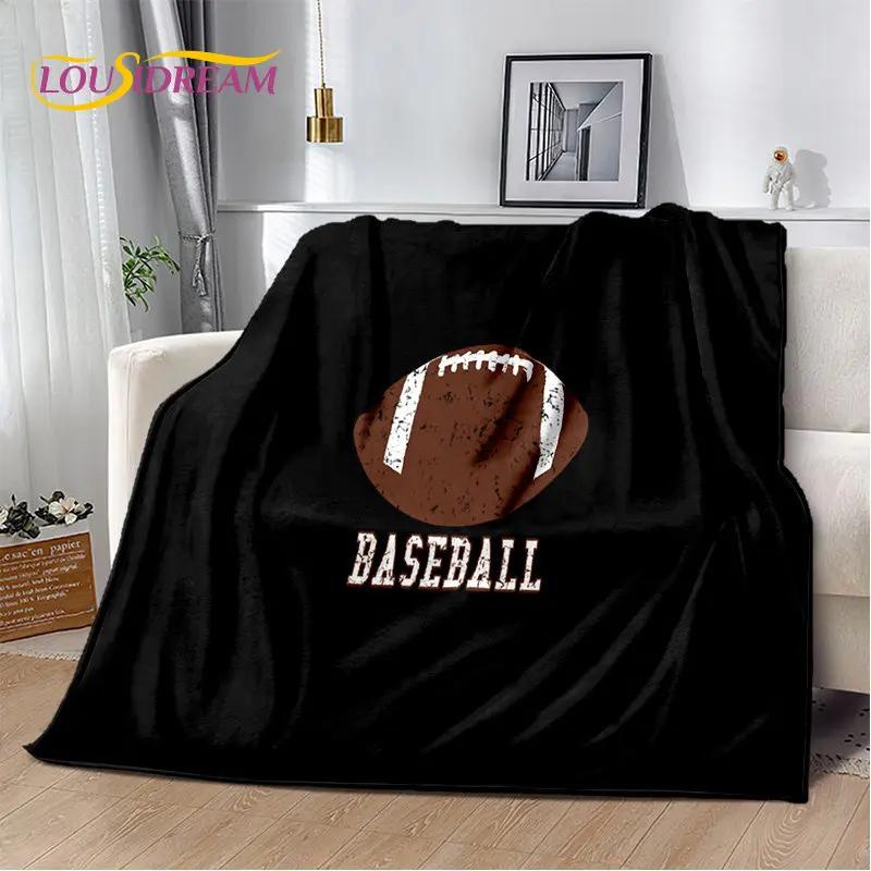 American Football Rugby Soft Plush Blanket,Flannel Blanket Throw Blanket for Living Room Bedroom Bed Sofa Picnic Cover Kids Warm