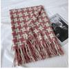 Fashion Plaid Scarf Women's New Autumn and Winter Sweet Imitation Cashmere Scarf Thickened Shawl