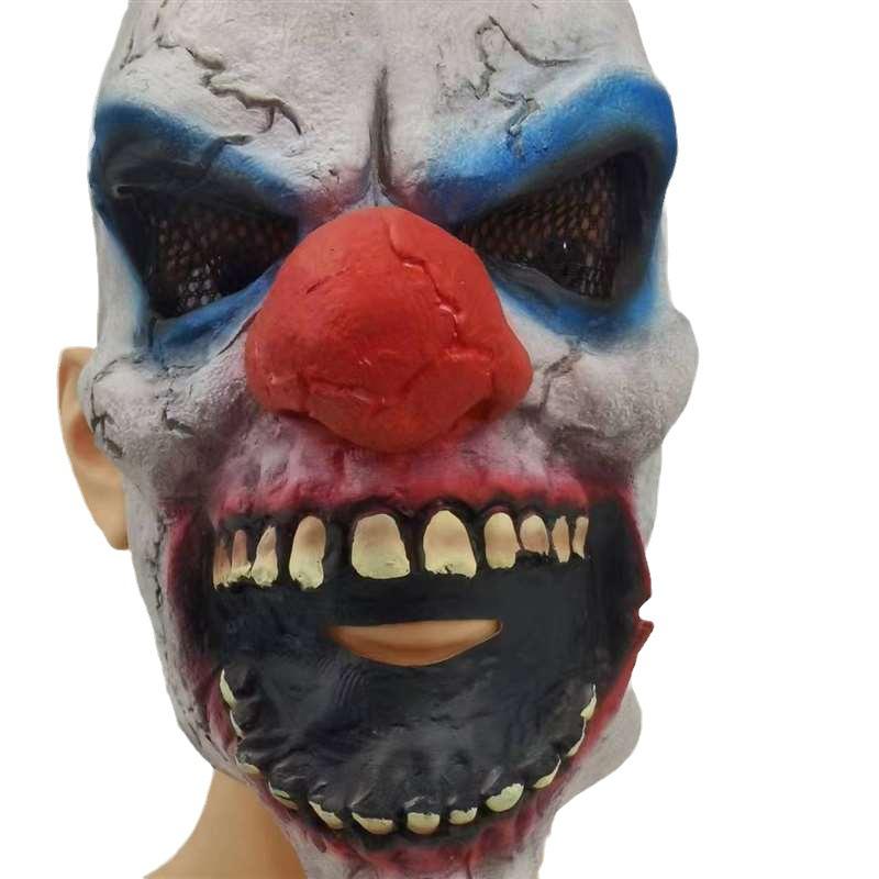 Nuova Maschera da Clown Spaventosa dal Naso Grande Halloween Lattice Mezza Faccia Copricapo Accessorio per Feste