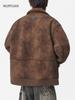 Mu Yuan Men's 2025 Winter Shearling Cotton Stand Collar Vintage Streetwear Jacket