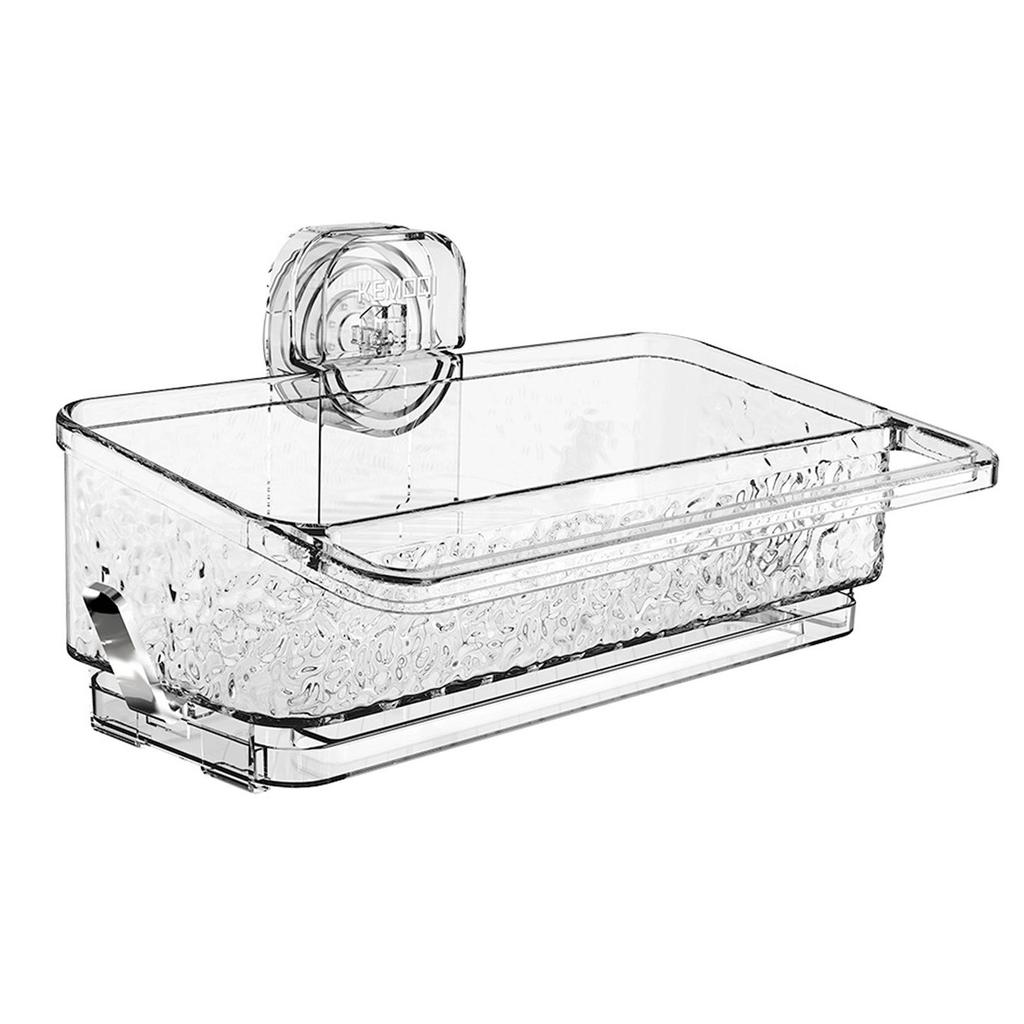Suction Shower Shelf Sturdy Drain Basket for Bathtub Countertop Decorative