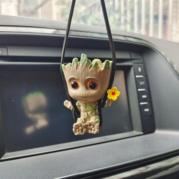 

Marvel Deadpool car rearview mirror pendant reading Deadpool car pendant mini miniature plaything action figure Xmas present