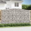 VidaXL Curved Gabion Baskets 2 Pcs 400x50x220/240 Cm Galvanized Iron, Gabion, Gabion Cage, Gabion Wall Basket, Wall 3146034