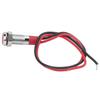 LED Metal Indicator 6mm Waterproof Signal Lamp for Pilot Car Truck Boat with Wire 6VRed