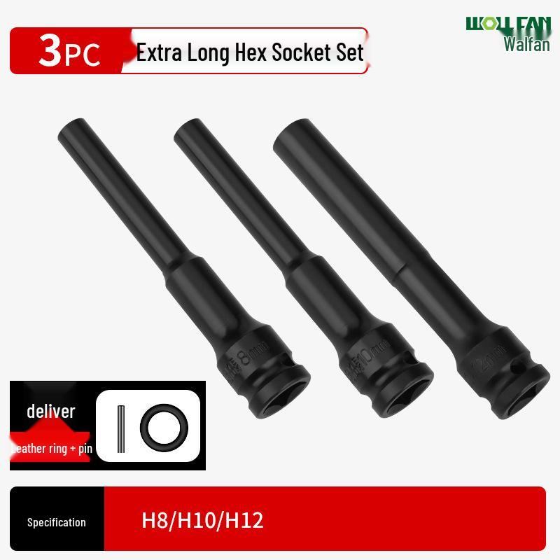 Ultra-Thin Long Thin-Wall Impact Socket Wrench for Motorcycle & Electric Vehicle Repair