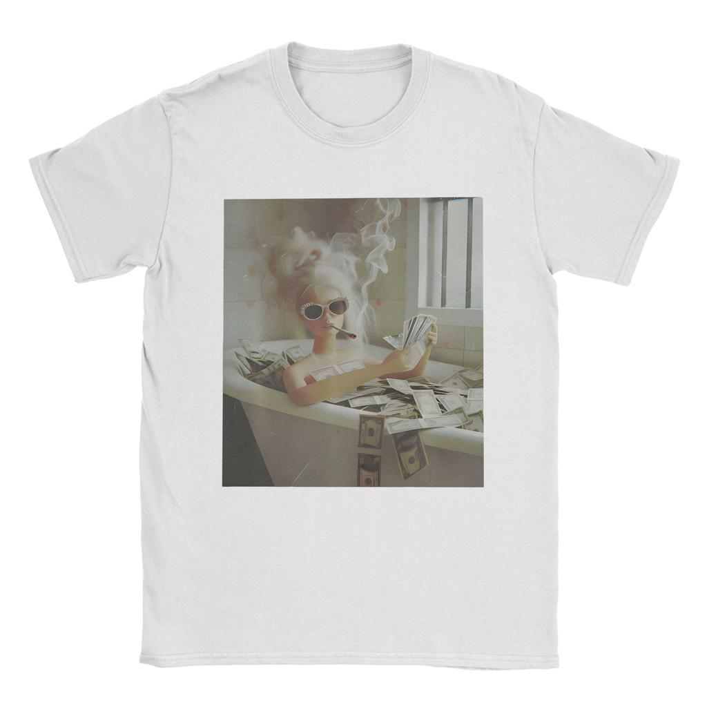 Harajuku TShirt Beach Distressed Doll Face Meme TShirts 100 Cotton Tshirt for Unisex Awesome Cheap Print Short Sleeve Tees