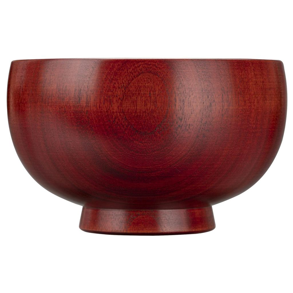 Shirasagi Mokkou Yamanaka Lacquerware Shirasagi Mokko Soup Bowl, Medium, Approx. 11cm, Cherry Blossom Design, Lacquer Red, Made In Japan