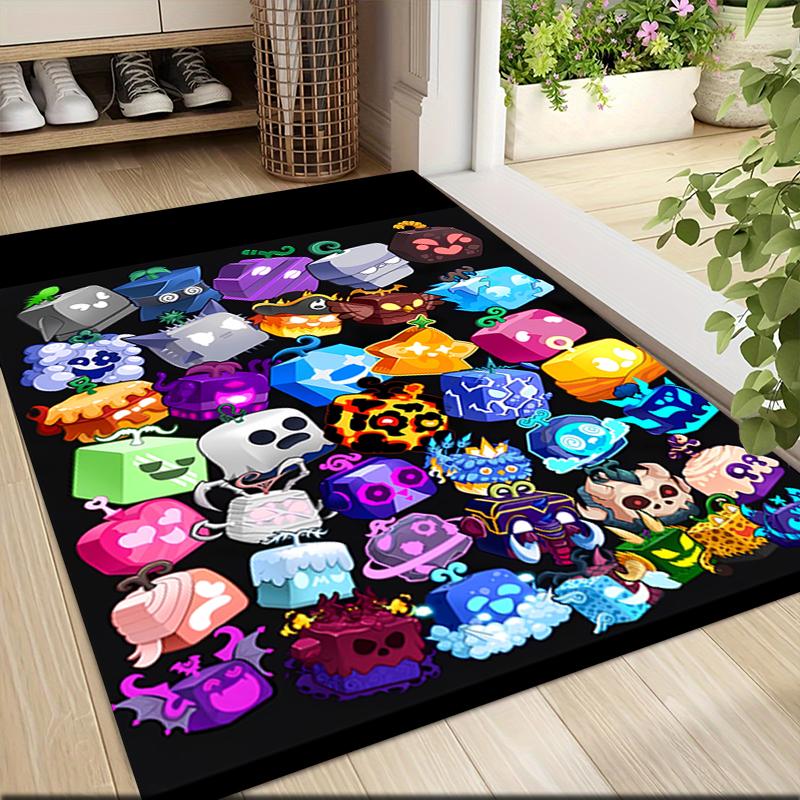 1Pc Cubes Expressions Colors Carpet Rug Customizable Soft Washable Antislip Home Living Room Sofa Mats Personalized Rug 091712