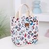Chunky Nylon Printed Fabric Handbag, Portable Lunch Box Bag for Work, Daily Storage Bag for Mommy