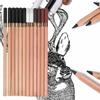 12PCS 4 Colors Sketching Pencils Wooden Charcoal Drawing Pencil Art Supplies with Gift Box