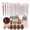 Premium 49-Piece Makeup Brushes Set Synthetic Bristles Wood Handles Travel-Friendly Face Eyes Application Includes 30 Brushes +