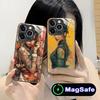 Retro Tattoo Girl Mobile Phone Case for iPhone 17 16 15 14 13 12 11 Air Pro Max Plus Mini MagSafe Glass Colorful Cover Pretty