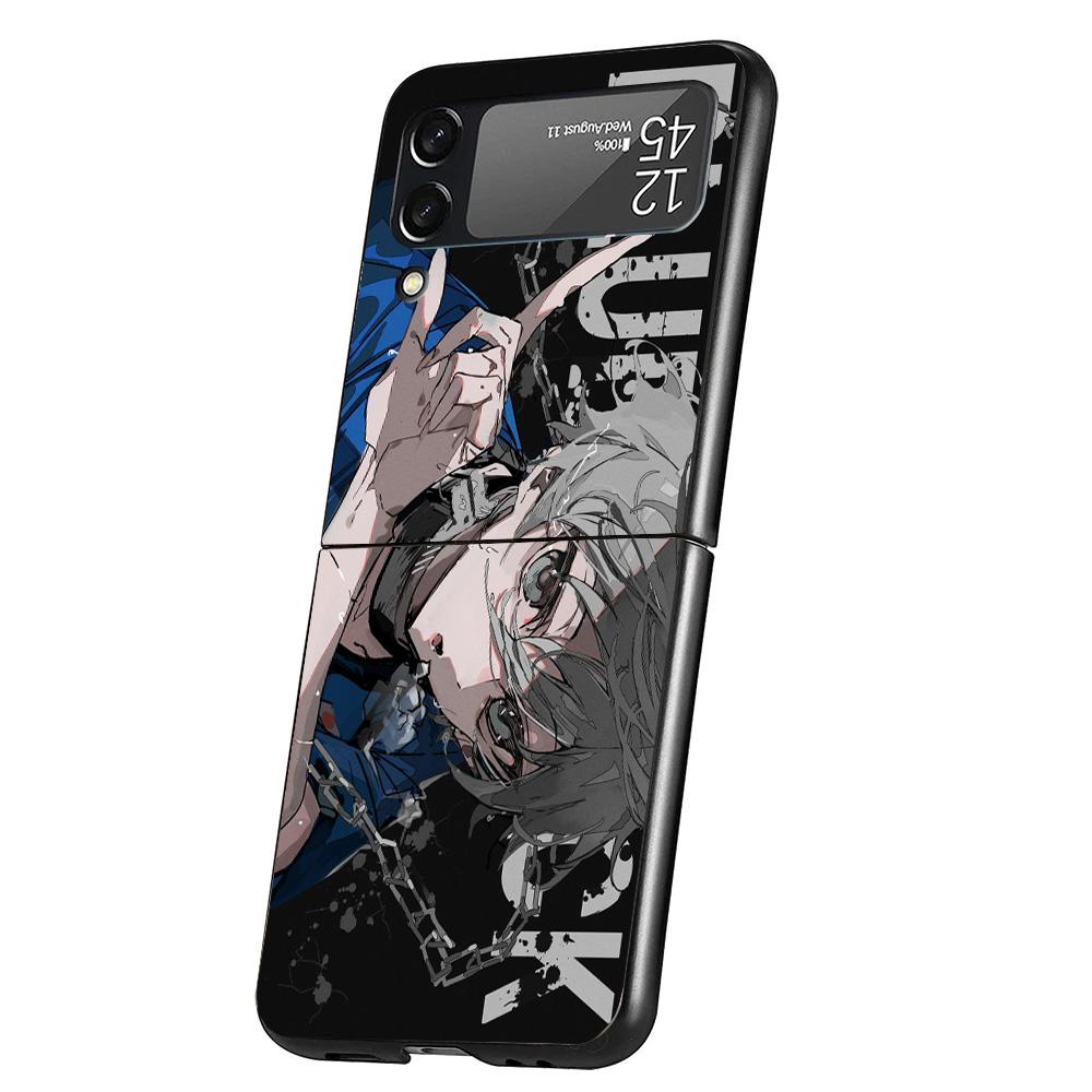 

Blue Lock Nagi Seishiro Cover Phone Case For Samsung Galaxy Z Flip 7 6 5 4 3 5G Flip7 Flip6 Flip5 Flip4 Flip3 Black Fundas Shell Samsung Z Flip 7