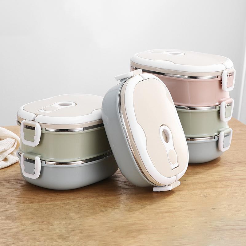 Box Stainless Steel Insulated Thermal Food Container Box Student Children Work