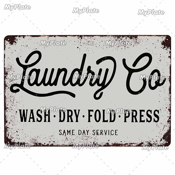 [MyPlate] Wäscherei-Vintage-Metallschild, Blechschild, Toilettendekoration, Männerhöhle, Plakette für Zuhause, Wanddekoration, Barschild, Heimdekoration, Heimposter