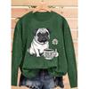 Women's Casual Sports Long Sleeve T Shirt,Soft Cotton Material, Loose and Comfortable fit,Pet Dog Pattern print,Ideal Gift for Pet Lovers for Summer