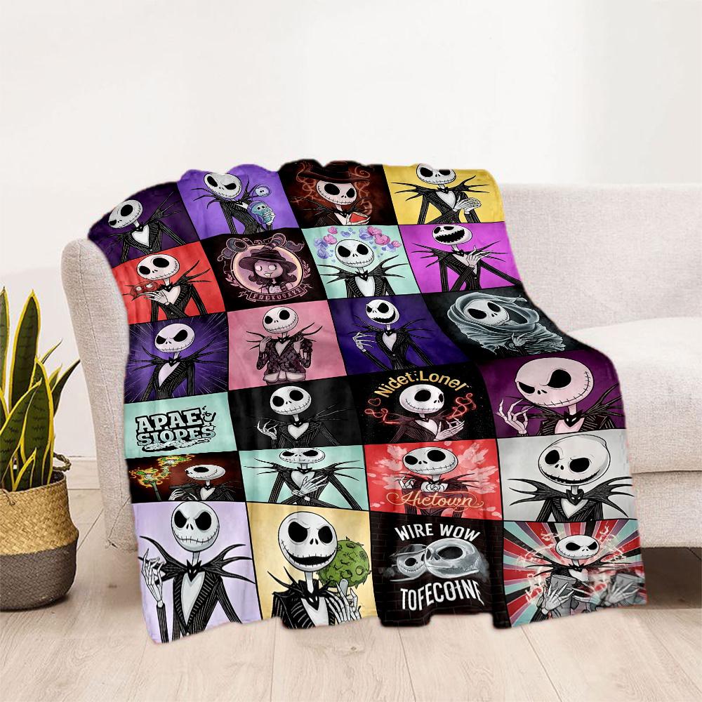 Christmas Nightmare Blanket Durable Comfort Perfect for Couch Picnics Sofa All-Season Use Digital Print Suitable for Gifting Relatives and Friends