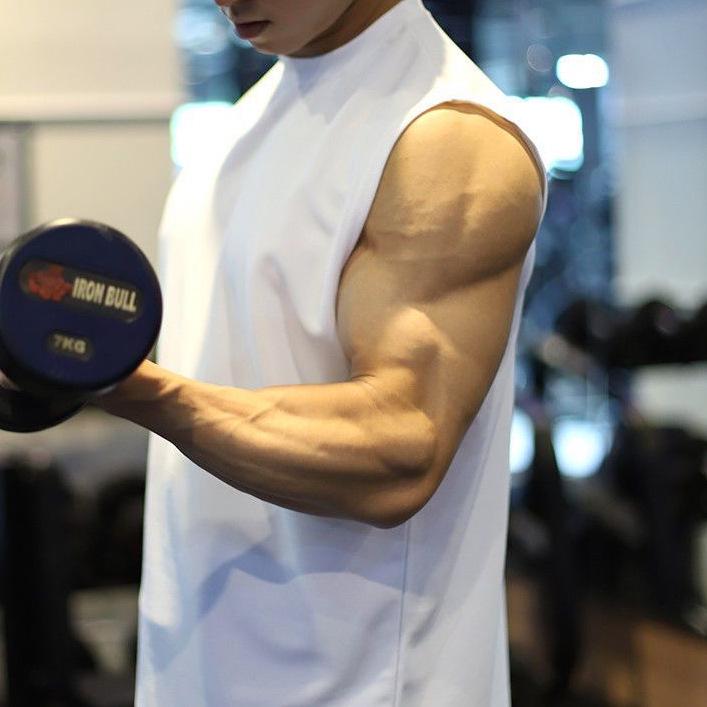 Men's Wide Shoulder Sleeveless Muscle Tank Top - Breathable, Loose Fit, Cotton, Plus Size Fitness Shirt