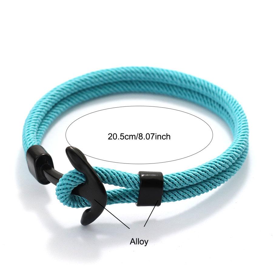 Anchor Bracelet Men Fashion Student Navy Style Simple Student Trendy Men Women Braided Milanese Rope Braclet Couple Braslet
