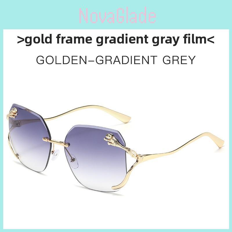 Leopard Head Minimalist Unisex Sunglasses With Uv400 Protection For Fashionable Outings