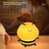 Cute LED Night light Bee Cartoon Animals Silicone Lamp for Children Kid Touch Sensor Timing USB Rechargeable For Birthday Gifts