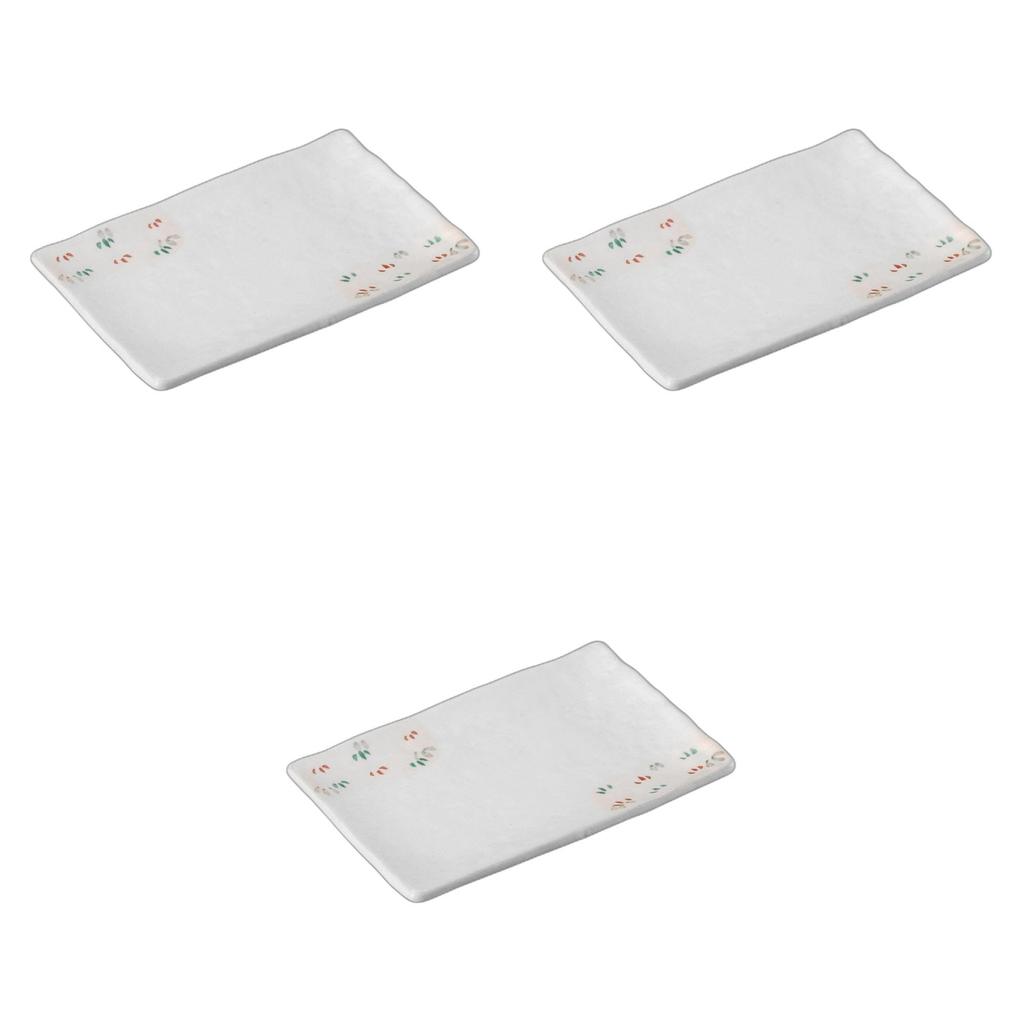 Set of 3 Yukigesho Yakimono Plates X 13 X Ceramic Yakimono Plates by Setomonohonpo 7.0 [20.5 1.2 Cm]