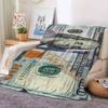 Fashion print Dolar Dolar Blanket For Sofa Office Bed Plane Travel Sleep Read Relax Camping Soft And Warm