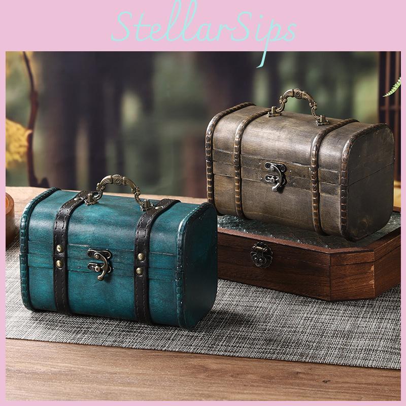 Decorative Wood Storage Box With Lid For Home Office And Bedroom Organization