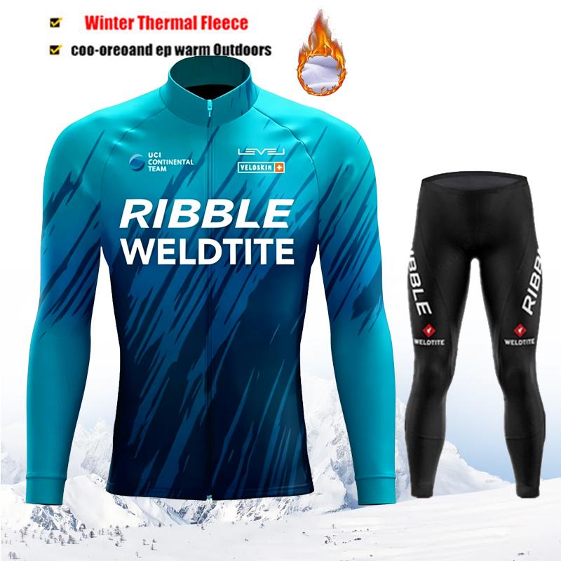 Winter Thermal Fleece Cycling Jersey Set Sports Man Team Bike Suit Mountian Bicycle Clothing Ropa Ciclismo Invierno Hombre 2027