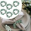 3pcs Simulation Artificial Plant Napkin Rings Rustic Napkin Buckles  Dinner Table