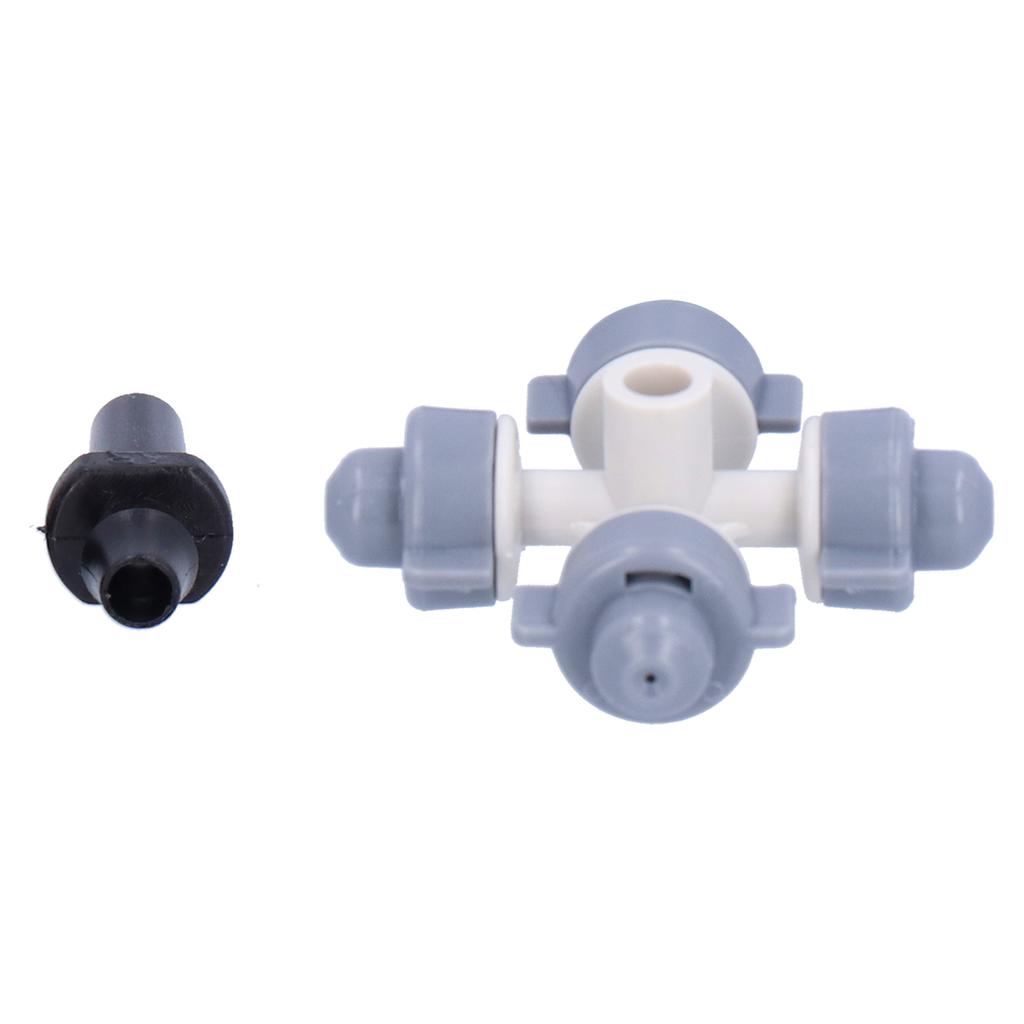 50Set 4 Outlet Sprayer Nozzle Misting Hanging Sprinkler Irrigation Accessory Gray