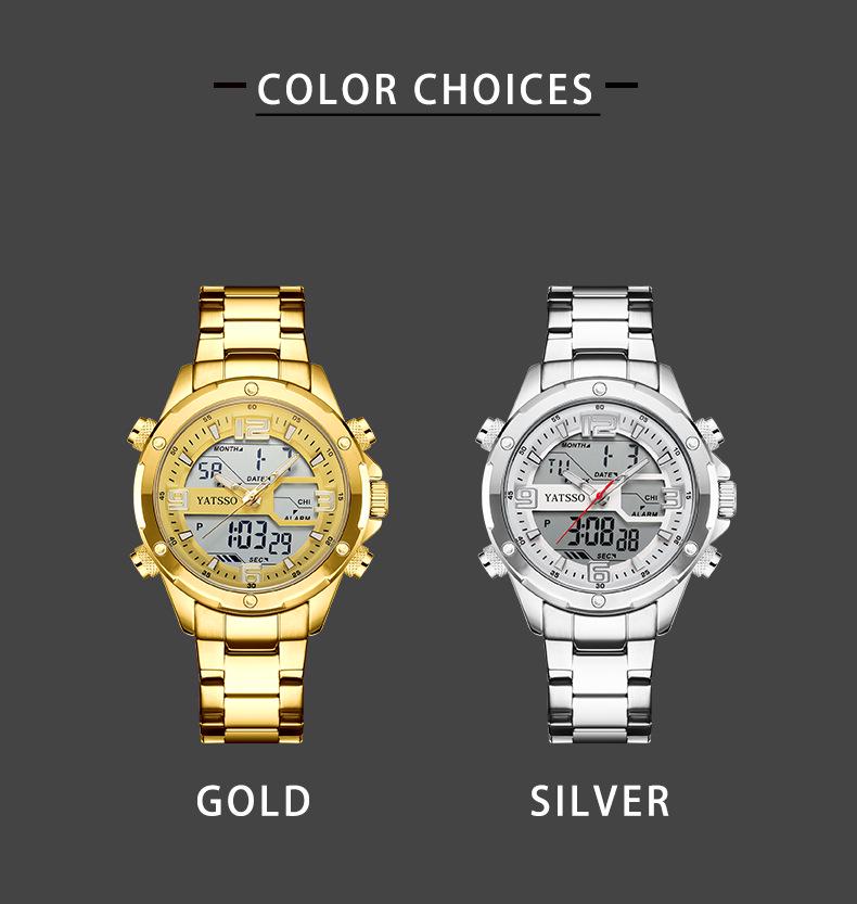 Men's Waterproof Luminous Quartz Analog-Digital Sport Watch