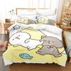 Cartoon Cute Bear Bubu Dudu Children Duvet Cover Set 2 Pieces,Bedding Set for Kids Teens, Microfiber Children’s Quilt Cover Set