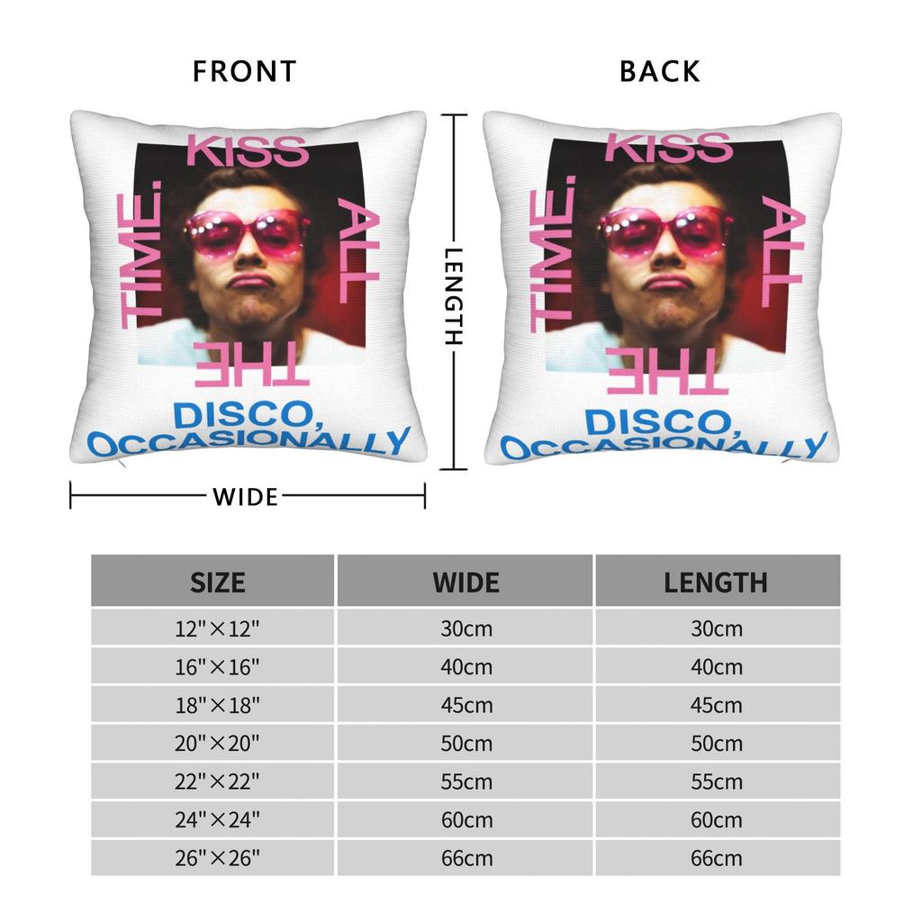 Harrys Styles Kuss Immer Disco Gelegentlich Kissenbezug Weiches Polyester Kissenhülle Kissenbezug Hülle Zuhause Reißverschluss 40*40cm