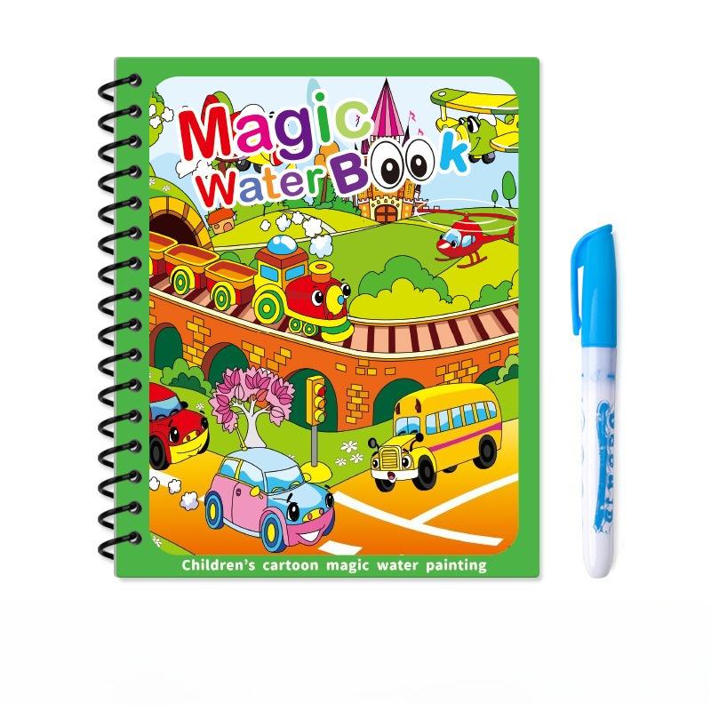 Magical Water Painting Book Children's Educational Clear Water Coloring Painting Book Children's Graffiti Book Boys and Girls Drawing Toys
