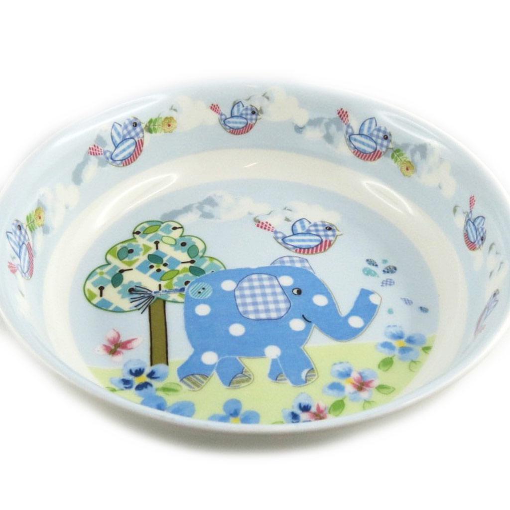 Les Trésors De Lily [L1962] - Set repas enfant céramique 'Eléphant' bleu (3 pièces)