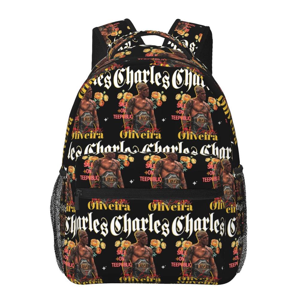Charles Oliveira Do Bronx Fan Gift Backpacks Boys Girls Bookbag Students School Bags Cartoon Kids Rucksack Shoulder Bag