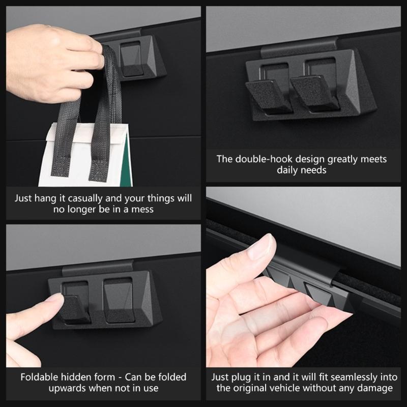 Invisible Glovebox Storage Hooks ABS Glovebox Lid Hook Hanger Seamless Integration Car Interior Organizer