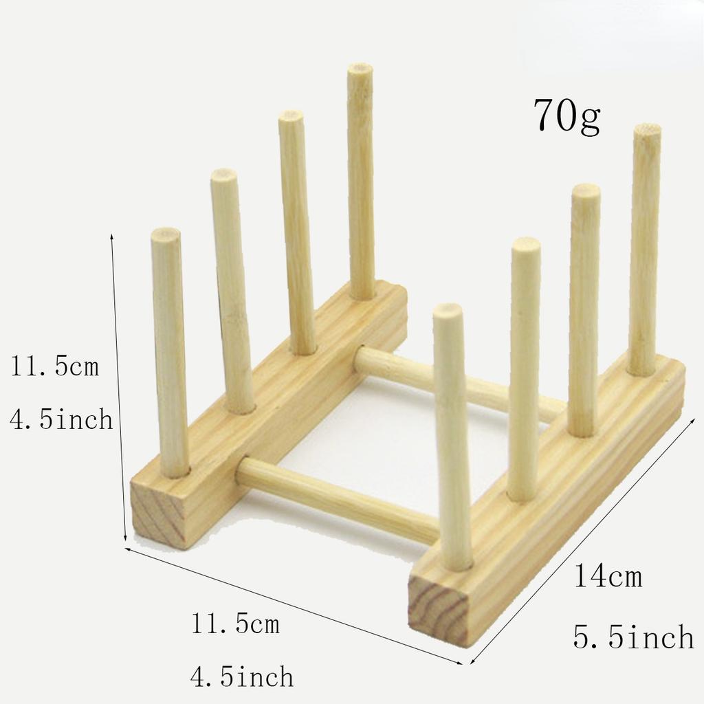Bamboo Dish Plates Drying Rack Drainboard Storage Holder Drainer Stand Wooden Kitchen Cabinet Organizer For Plate/ Bowl/ Cup
