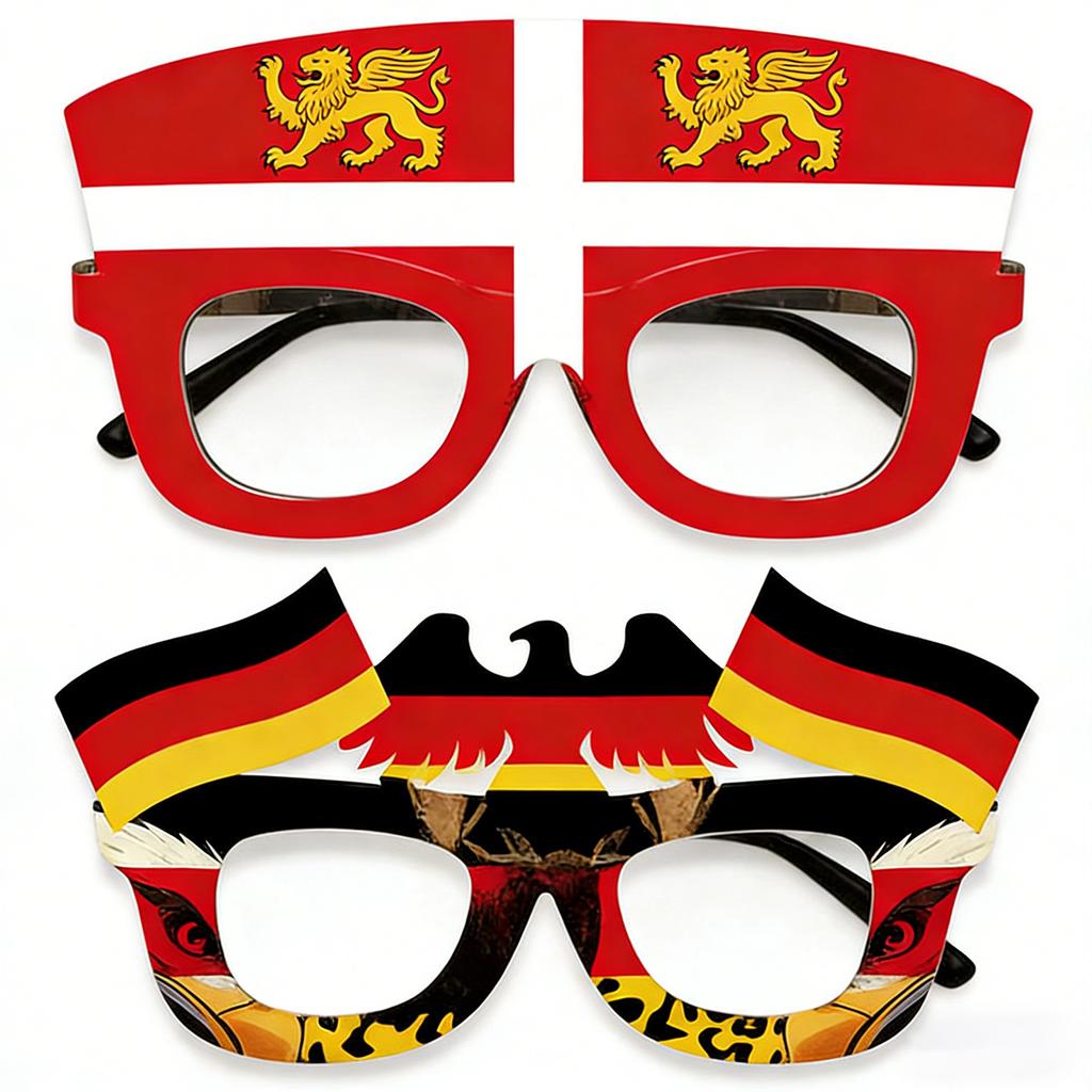 Fun Themed Eyeglass Frames Designed With Country Flags Celebratory Soccer Accessories For Football Watch Parties