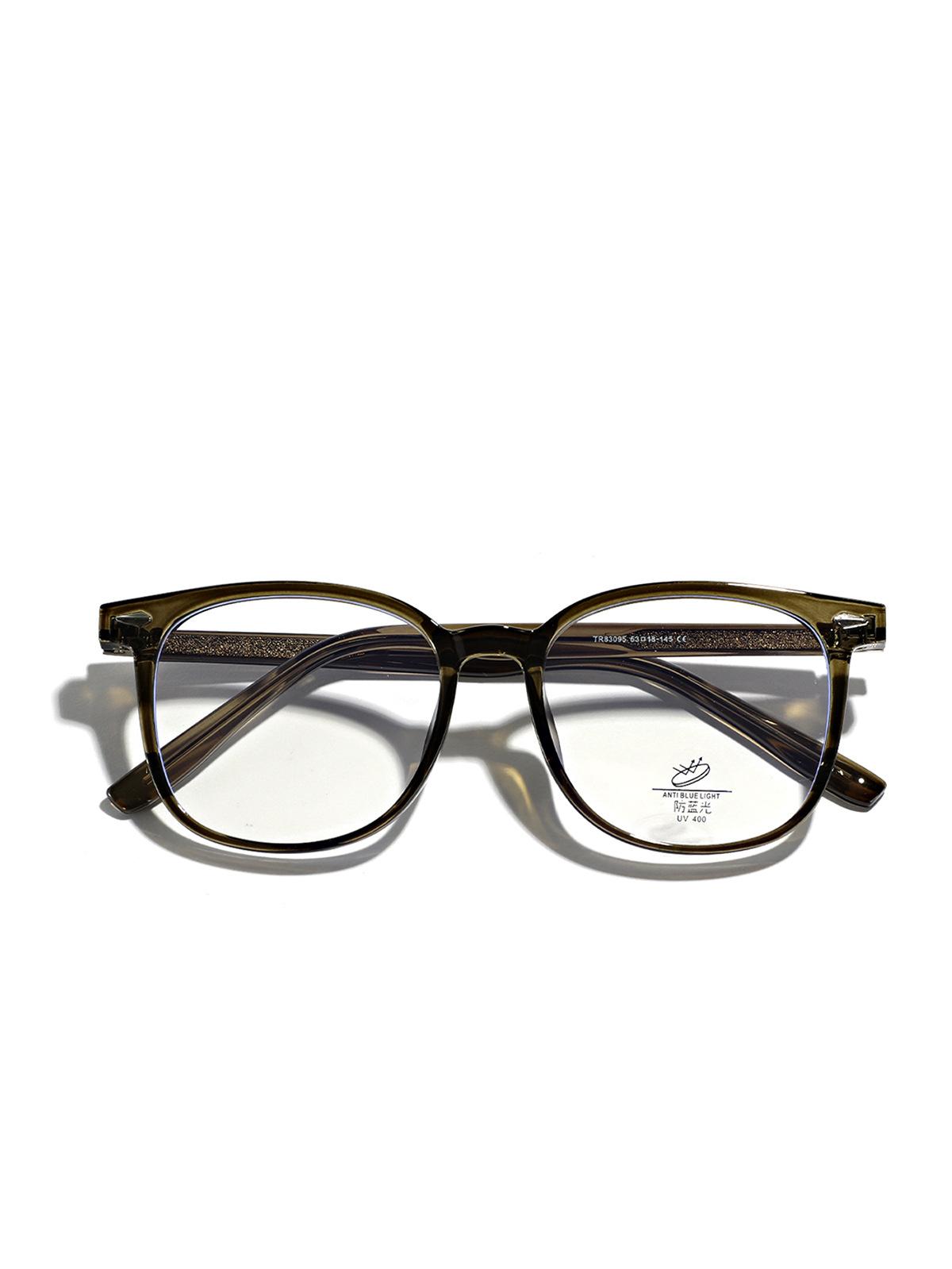 

Очки для близорукости Оправа Плоское Зеркало Женские Полуметаллические Квадратные Очки Оправа Простое Зеркало оливковое зеленый