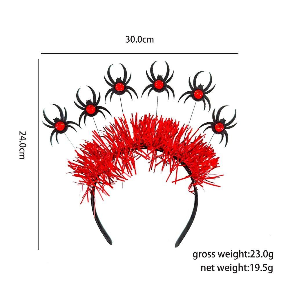 Нарядная тиара на Хэллоуин обруч для волос пластиковая повязка на голову в виде паука — фото 2