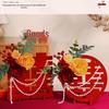Three-Dimensional Double Happiness Wedding Floral Art Decoration Set for Rooms and Tables