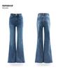 Jeans Elásticos de Tiro Alto Micro-Campana Estilo Retro Americano para Mujer Primavera 2026
