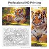 Frame Diy Painting By Numbers For Adults Kits Tiger Animals Picture By Numbers For Beginner Home Decoration 40x50cm