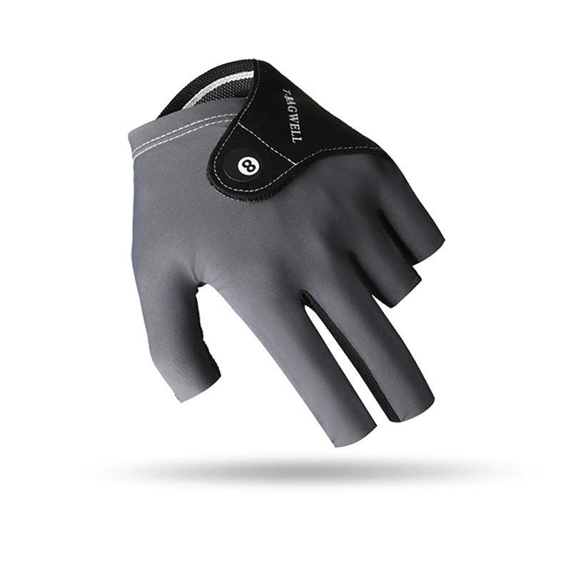 

One-Piece Professional Billiards Gloves With Three-Finger Left-Hand Men S Ice Silk Breathable Professional Billiards Gloves серый