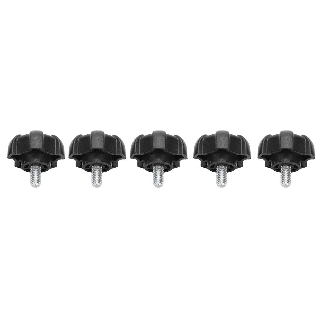 5Pcs Adjustable Knob Bolt Plastic Five Star Head Hand Twisted Screw Locking Handle M6 10mm