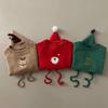 Korean Baby Christmas Outfit: Winter Fleece-Lined Cartoon Romper with Hat for Infants and Toddlers